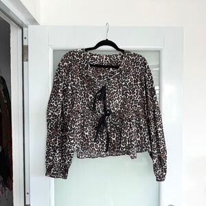 NWOT, Free People Leopard Jacket